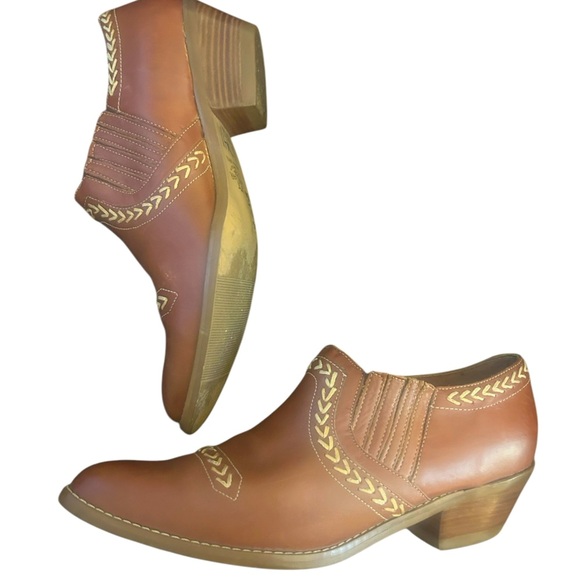 Palomino vintage excellent vintage condition size 9 leather cowboy booties - Picture 1 of 11